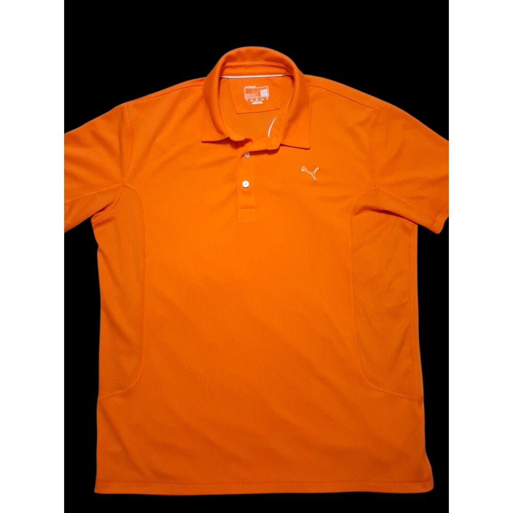 Puma Golf Polo Shirt Mens Large Orange SportLifestyle Performance Dry Fit